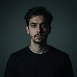 a mysterious photo of a man