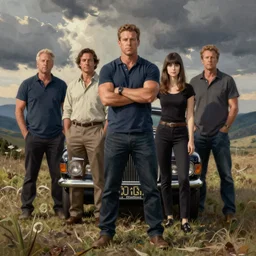 the fast and furious cast as a Norman Rockwell painting