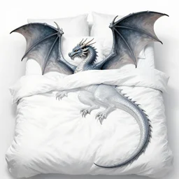 A dragon made out of a bed with sheets for wings, Frank Frazetta