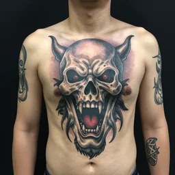 a man with a ridiculous tattoo, 4k