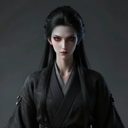 centered detailed portrait and body of a scary samurai, beast, realistic character concept, identical eyes, gazing eyes, elegant pose, fantasy, illustration, slender symmetrical face and body, artstation, cinematic lighting, hyperdetailed, cgsociety, 8 k, tom richmond, single face, octane render, golden ratio, vfx, postprocessing, alluring
