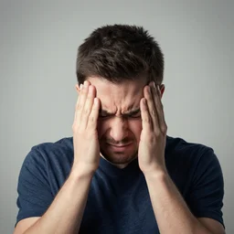 man controlling anxiety