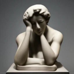 a sculpture representing the feeling of doubt