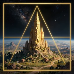 space and time continuum by disney concept artists, blunt borders, rule of thirds, golden ratio, godly light