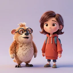 bogey and bacall as pixar-style toys. Octane render, studio lighting.