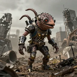 chupacabra steampunk in apocalyptic setting
