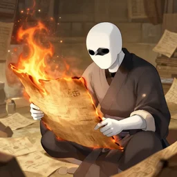 sans burning papyrus