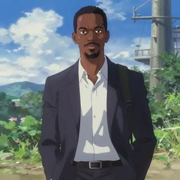chiwetel ejiofor in a still from the anime your name ( 2 0 1 6 ) directed by makoto shinkai