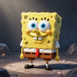 No eyes with SpongeBob
