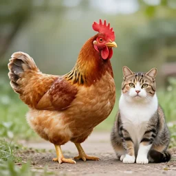 a chicken and cat hybrid