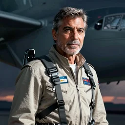 George Clooney is a Robotech pilot in Moebius style