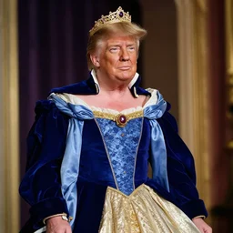 donald trump as a disney princess, detailed, regal, photograph in the style of annie leibowitz, nikon, photorealistic