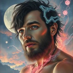 vaporwave portrait by tomasz alen kopera and peter mohrbacher