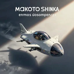 An alien spaceship by Makoto Shinkai