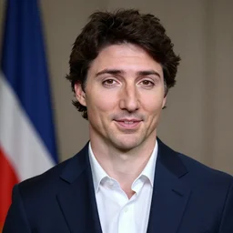 💄 🤡 a portrait of Justin Trudeau by Martin Schoeller, photorealistic, global lighting