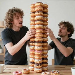 youtube video of mr beast creating the world's tallest tower of donut boxes