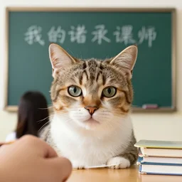 the cat is a teacher