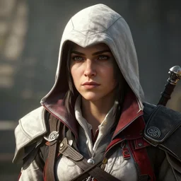 mila jovovich in the assassin creed valhalla, gameplay screenshot, close up, 3 d rendering. unreal engine. amazing likeness. very detailed.