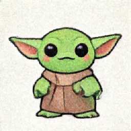 kawaii yoda icon, trending on logopond