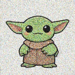 kawaii yoda icon, trending on logopond
