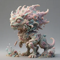 breathtaking detailed concept art creature, by victo ngai, bizarre compositions, exquisite detail, pastel colors, 8 k