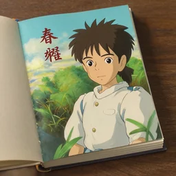a Pagemaster book in the style of Studio Ghibli, realistic painting, high definition, digital art, matte painting, very detailed, realistic