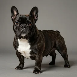 fat black french bulldog by giuseppe arcimboldo