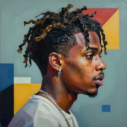 Juicewrld profile picture by Sachin Teng, asymmetrical, Organic Painting , Matte Painting,  geometric shapes, hard edges, graffiti, street art:2 by Sachin Teng:4