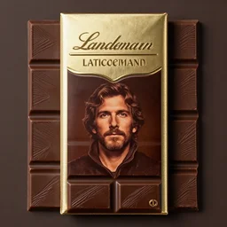 chocolate bar with a pattern of till lindemann, portrait of dark chocolate