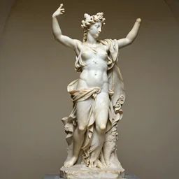 sculpture of persephone, goddess of the underworld, made by michelangelo, carrara marble