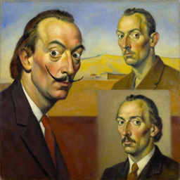 4, oil on canvas, in the style of dali