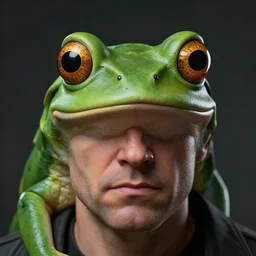 hyperrealistic mixed media image of info wars alex jones head ( bullfrog ), stunning 3 d render inspired art by xiang duan and thomas eakes and greg rutkowski, perfect facial symmetry, hyper realistic texture, highly detailed realistic attributes and atmosphere, dim volumetric cinematic lighting, 8 k octane render, post - processing, masterpiece,