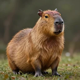 resolution 4k Capybara Furry Painterly art in the style of Gustav Klimt