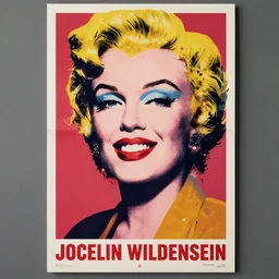 handsome, jocelyn wildenstein, pop art poster, soviet propaganda poster, vivid colors, cartoon, long chin, big smile
