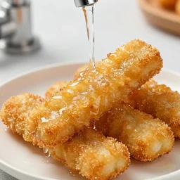 soaking wet soggy fish fingers drenched with a stream of water from a faucet on a moist wet plate. very wet delicious fish sticks with specular highlights. water drips from the wet fish sticks. macro lens close up shot 8 k food commercial shot award winning