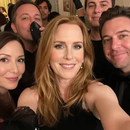 carrie fisher showed up for my birthday party! selfie photograph, multiple people, detailed, trending on reddit, 8 k hdr,