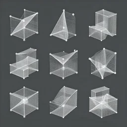 a wireframe expression of matrices