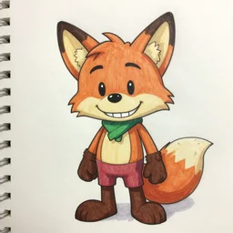 Color sketch of Fnaf Foxy