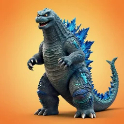 kid's film character of a very very beautifully detailed character design of a cartoon godzilla, disney style movie poster. deviantart, highly detailed background simple style of maple story, the style of disney, artstation deviantart, hd promotional artwork. no text, official coverart. high quality digital painting detailed scales