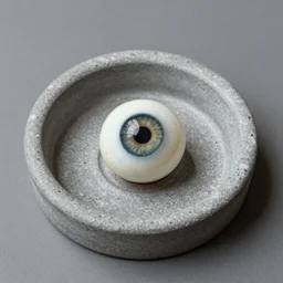 ashtray with an eyeball in it
