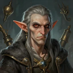 high fantasy, crazed male halfling alchemist, headshot portrait, wide angle view, highly detailed, qichao wang, artgerm, cushart krenz, zeronis, trending on artstation, soft light, sharp edges, illustration, character design, concept art