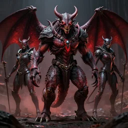 pitchburn devils!, security rhox, sauroform hybrid, forbidding spirit!!, guardian project, hackrobat, **cinematic, hyper realistic, detailed, 8k, octane render**.