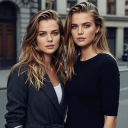 a beautiful 8 5 mm f 1. 8 commercial photography portrait of a young woman that looks like doutzen kroes and yolandi visser, urban setting, photography by erwin olaf