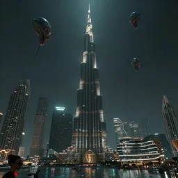 ultra realistic muted colors dubai city with burj khalifa horror photo of a dimly lit alien underwater landscape, very intricate details, focus, full frame image, high contrast, cgi render, artwork by tooth wu and wlop and beeple and greg rutkowski, award winning