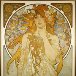 an art nouveau painting in the style of donato giancola, and in the style of charlie bowater, and in the style of alphonse mucha. symmetry, smooth, sharp focus, semi - realism, intricate detail.
