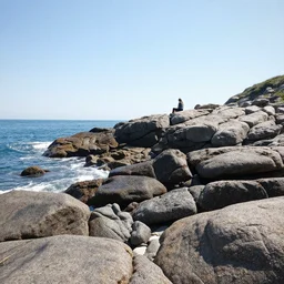 rocky beach:2, sky:-1