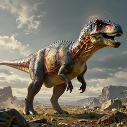 ankylosaurus with big fat scakes, spikes on head, jurassic world, cinematic, ultra realistic, beautiful terrain, corona render, uncropped.