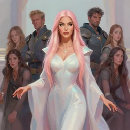 dynamic medium shot painted portrait, maya ali as overlord sorceress, pastel colours, octane render, unreal engine, matte painting concept art, fanart artstation by jesper ejsing and rhads and lois van baarle and ilya kuvshinov and rossdraws