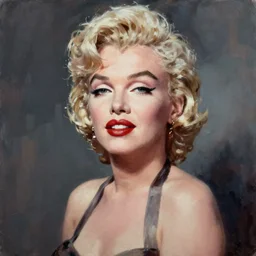 a beautiful painting of marilyn monroe by aaron horkey