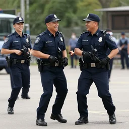 cops frolicking